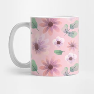 Pastel Colors water color floral pattern Mug